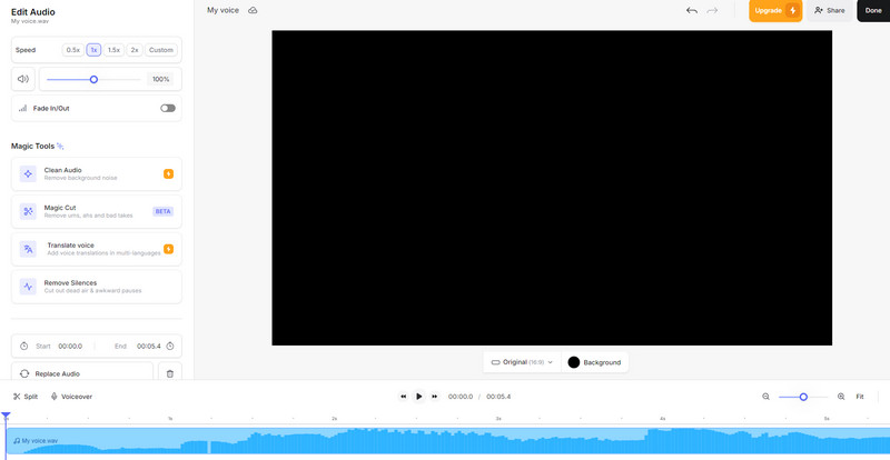 Veed KI-Audio-Editor