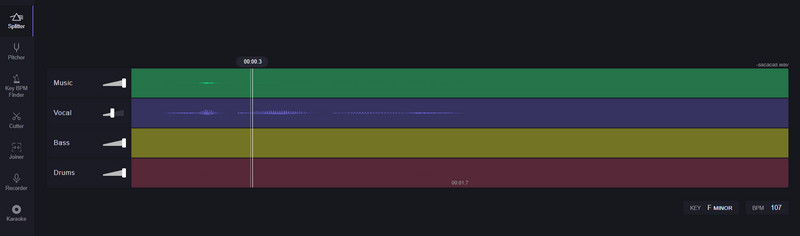 Vocal Remover KI-Audio-Editor