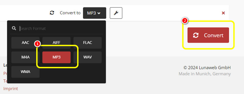 Convert klicken CloudConvert