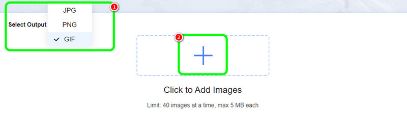 Plus klicken JPG hochladen Vidmore
