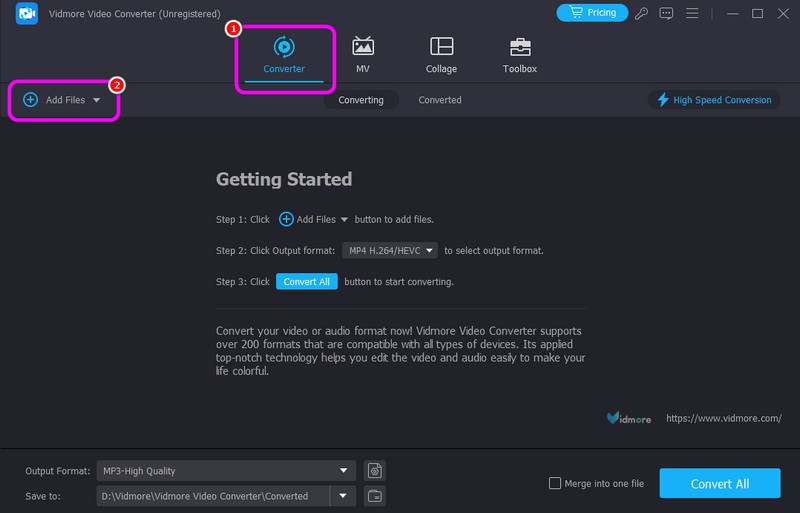 Konverter M4A‑zu‑MP3 Vidmore