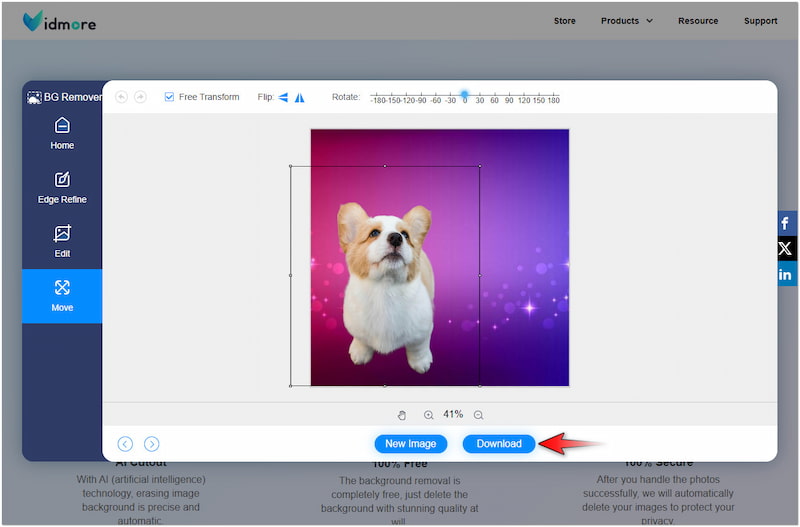 Bearbeitetes Bild herunterladen