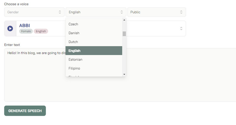 Unterstützung verschiedener Sprachen
