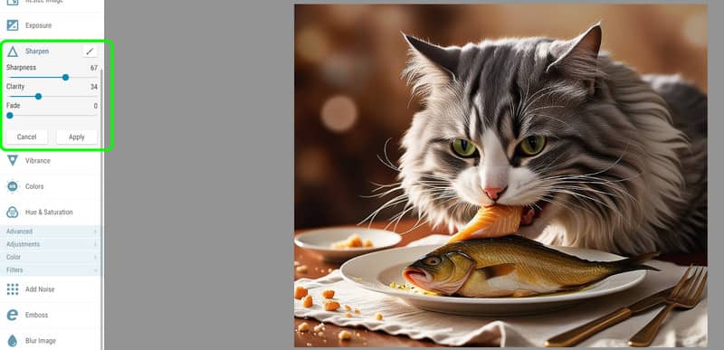 Bildschärfungsfunktion