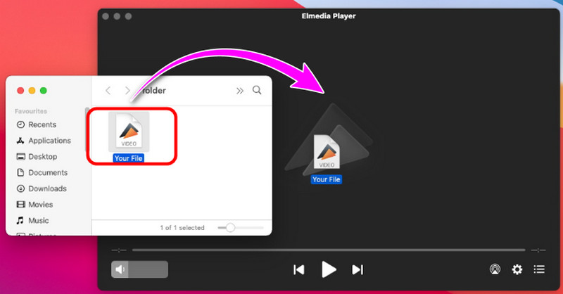 AVI auf dem Mac abspielen Elmedia Player