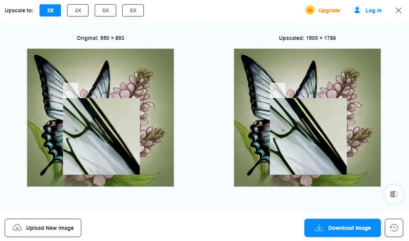 Vidmore Image Upscaler – bearbeitete Fotos von iPiccy verbessern