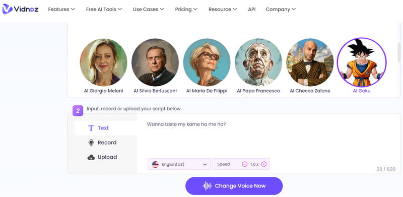 Vidnoz KI Goku-Stimme