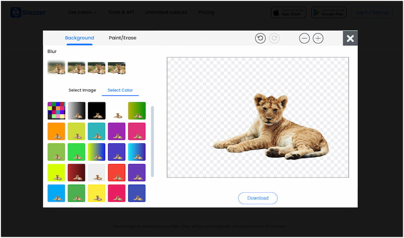 Hintergrund entfernen ändern