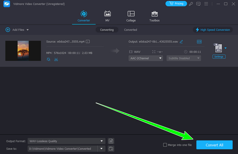 Schaltfläche „Alles konvertieren“ Vidmore