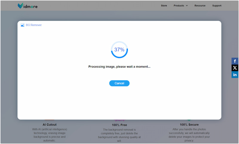 Hintergrundentfernung starten