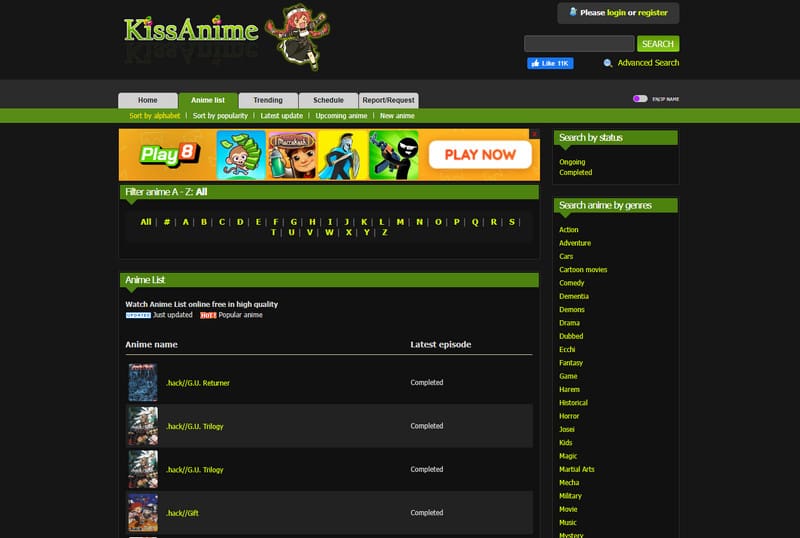 Kissanime Anime-Website