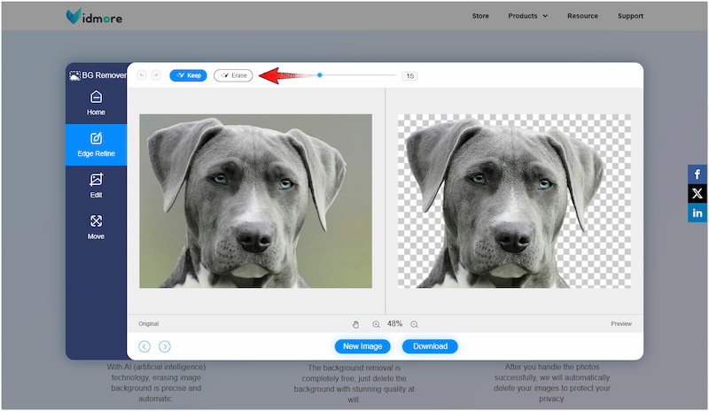 Motivkanten verfeinern