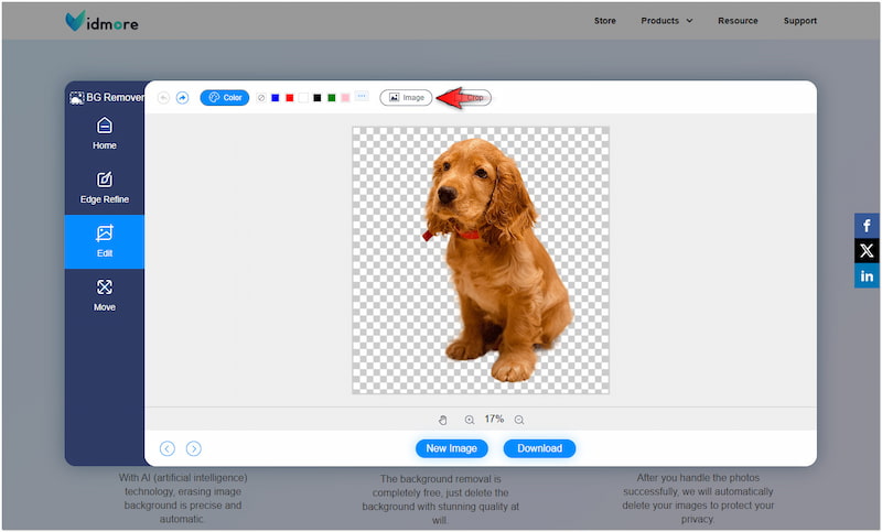 Entfernten Hintergrund ersetzen