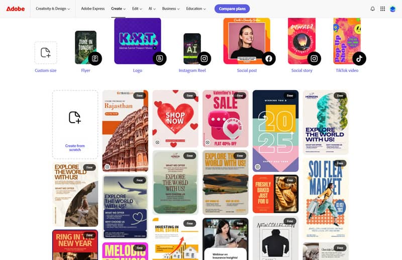 Adobe Express Canva-Alternative