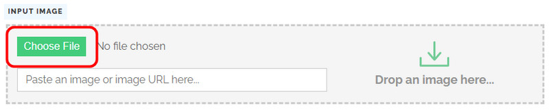 Schaltfläche „Choose File“ Pine Tools