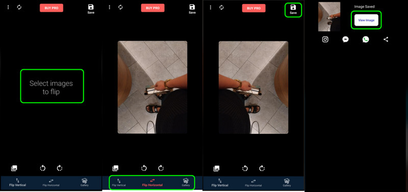 Foto spiegeln Flip Image App