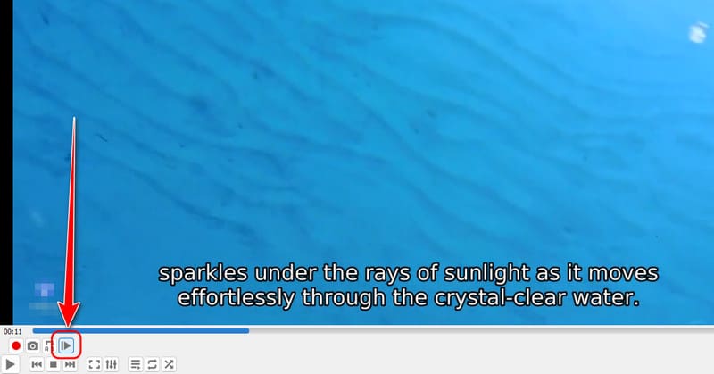 Frame-für-Frame-Schaltfläche in VLC