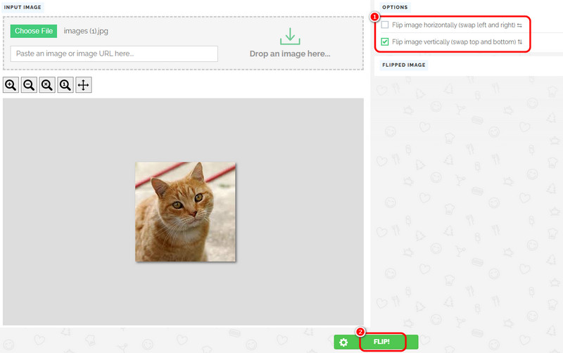 Auf „Flip“ klicken Pine Tools