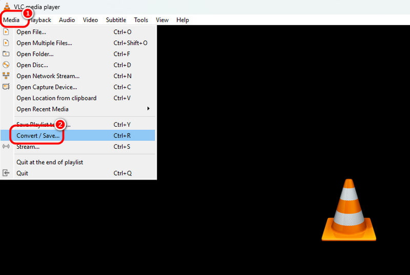 Menü Medien Konvertieren Speichern VLC