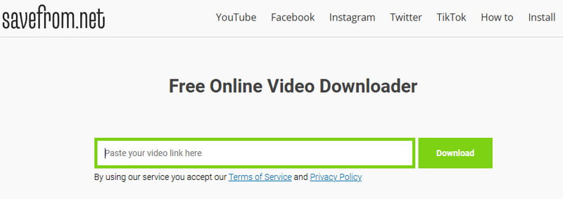 Savefrom Download-Seite