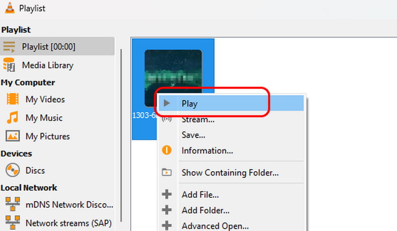 Wiedergabe‑Schaltfläche VLC