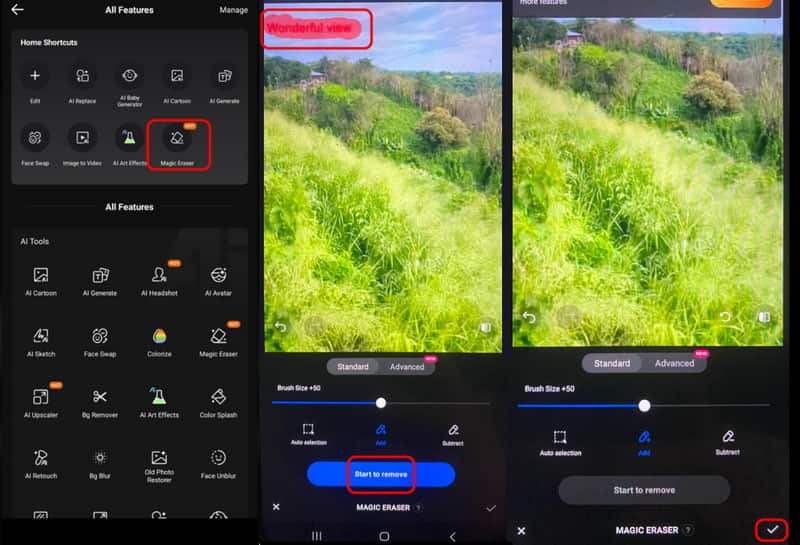 Text aus Bild mit Android entfernen