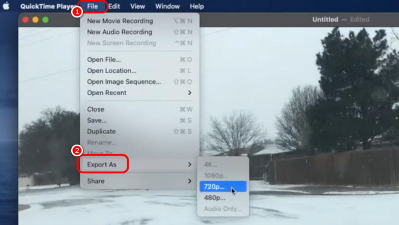 Bearbeitetes Video speichern QuickTime