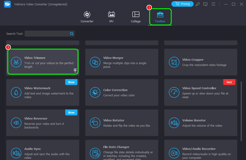 Toolbox-Bereich Trimmer Vidmore