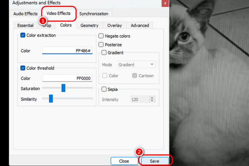 Filter hinzufügen speichern VLC