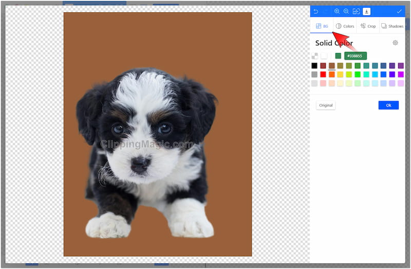 Entfernten Hintergrund ändern