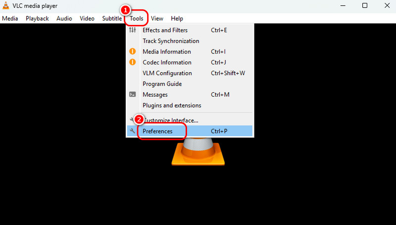 VLC öffnen Werkzeuge Einstellungen-VLC