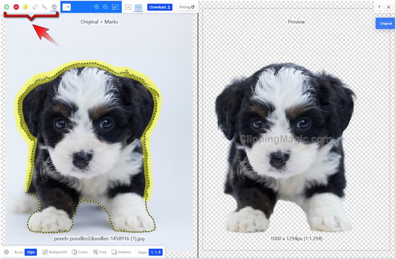 Motivbild verfeinern