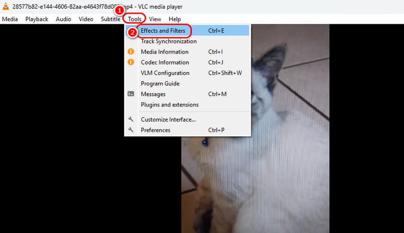 Werkzeuge Effekte Filter VLC
