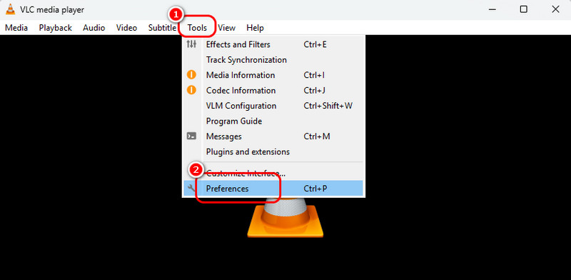 Werkzeuge – Einstellungen VLC