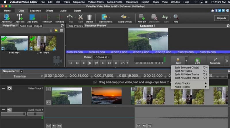 Videopad-Editor für Mac