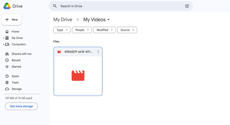 Video aus Google Drive hinzufügen
