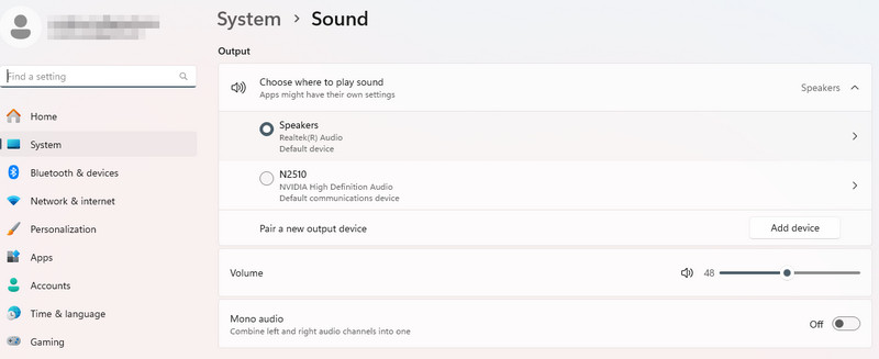Geräte-Soundeinstellungen prüfen