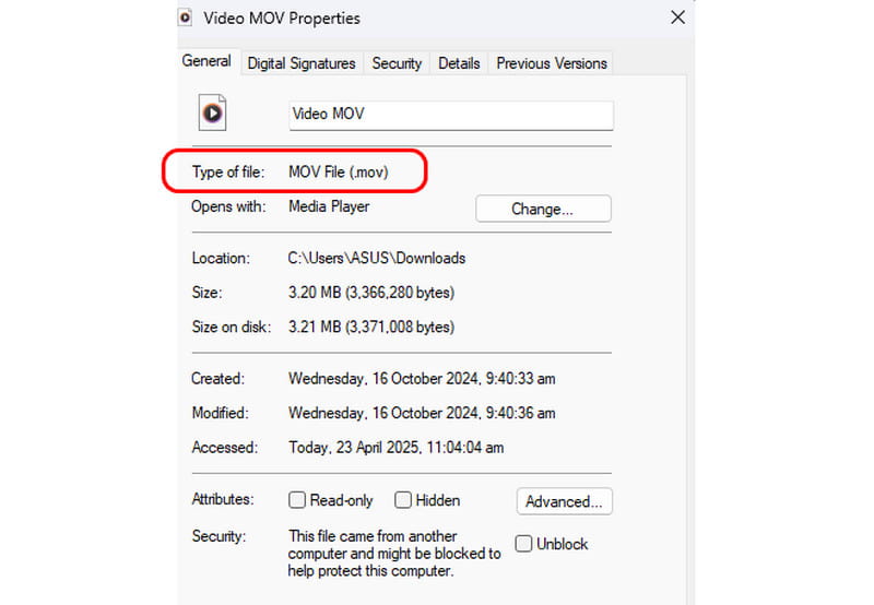 Dateiformat überprüfen