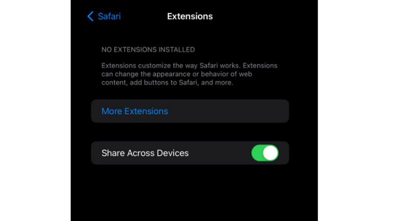 Safari‑Erweiterung prüfen