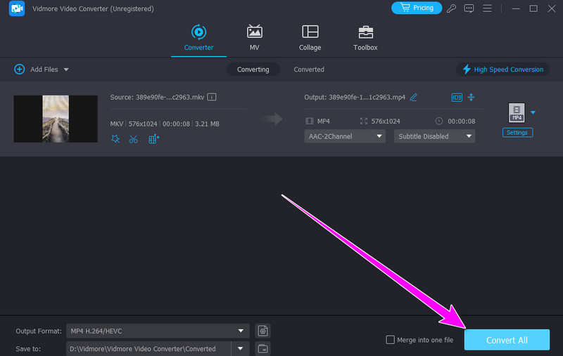 Schaltfläche „Alles konvertieren“ Vidmore