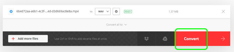 Convert-Schaltfläche Convertio