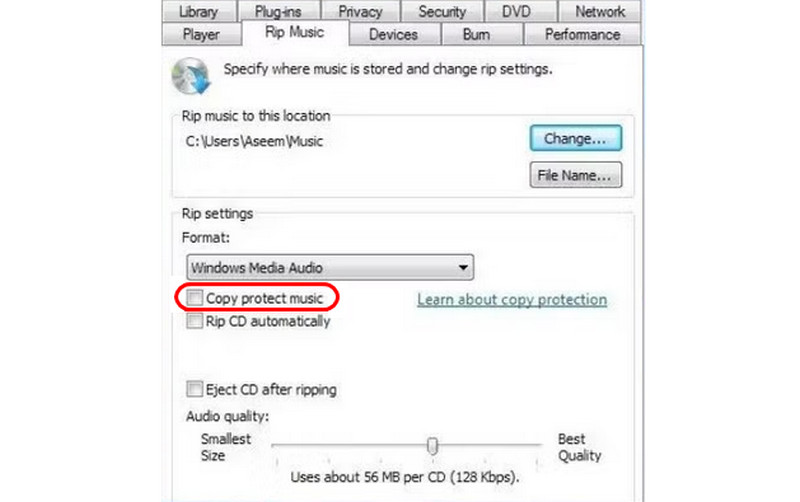 Kopierschutz deaktivieren