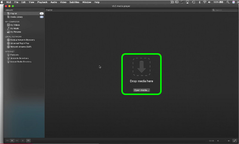 Die MP4‑Datei ziehen VLC