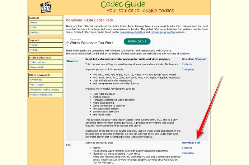Fehlenden Codec installieren