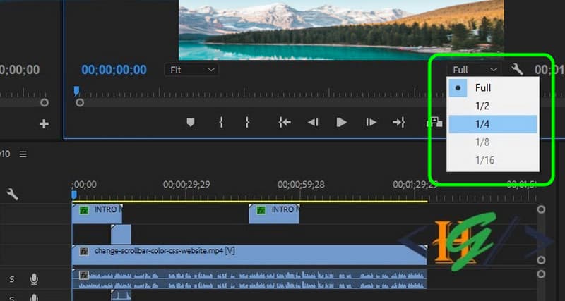 Wiedergabeauflösung verringern