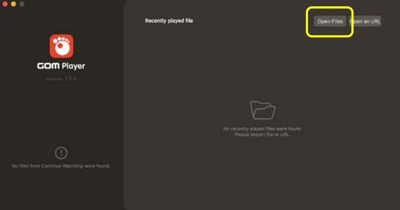 Dateien öffnen GOM Player