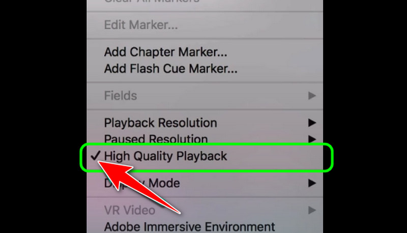 Qualitätswiedergabe ausschalten