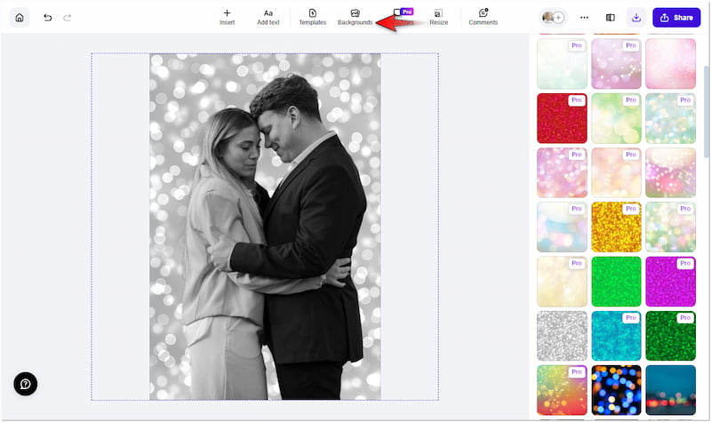 Entfernten Hintergrund ändern