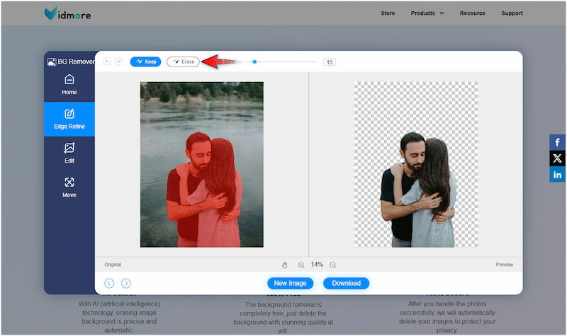 Bildkanten verfeinern
