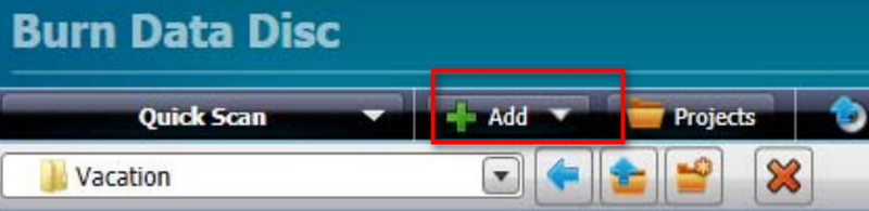 Roxio Dateien hinzufügen